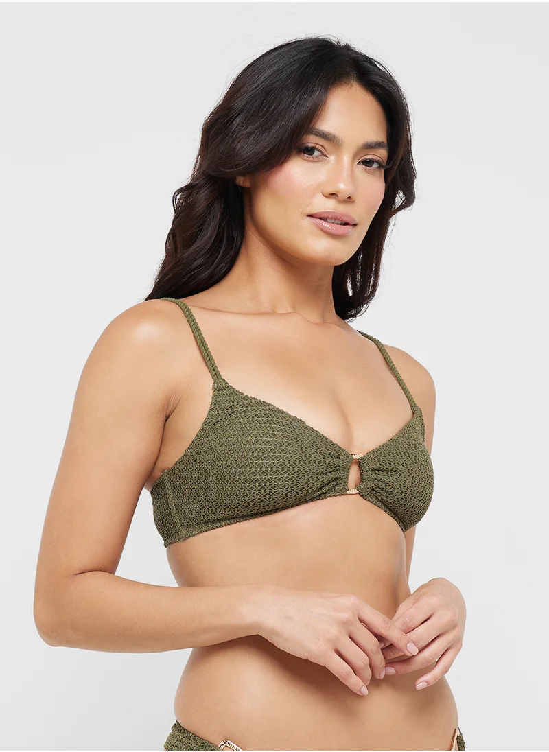 hunkemoller Plunge Neck Bikini Top