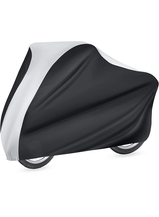 NABAAT Universal Waterproof Dust Cycle / Bicycle Cover for Outdoor Rain/ Sun/ Snow/ Corrosion Protection (Black & Silver), Nylon - Image 1