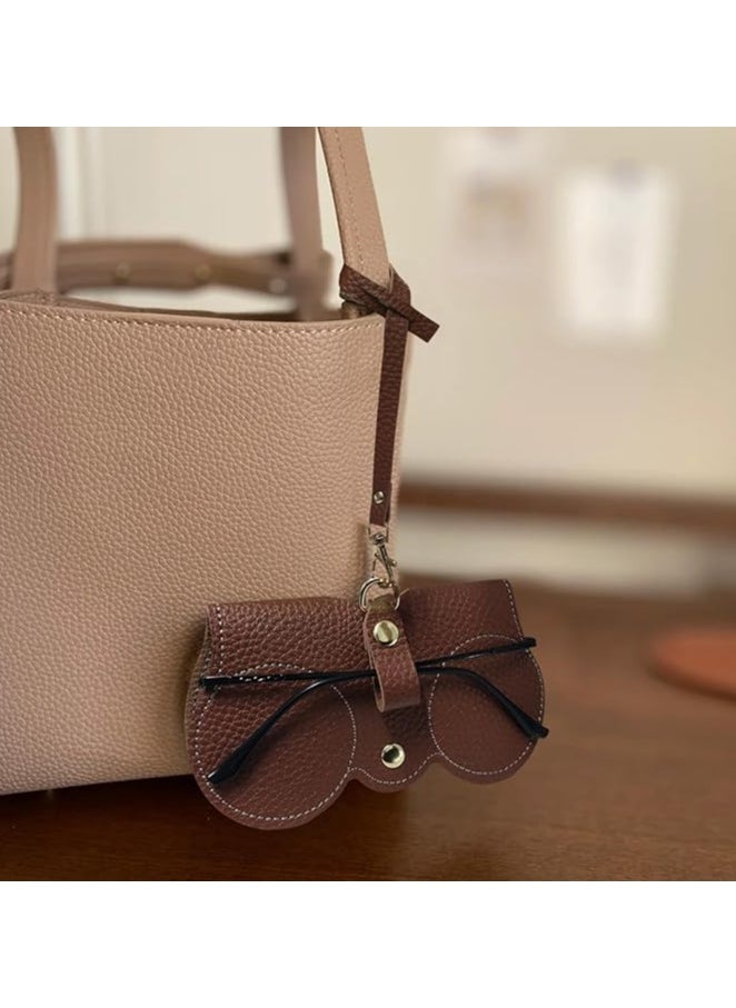 CityRiya-Long Leather Sunglasses Bag Travel Sun Glasses Holder Sunglass Case Portable Leather Glasses Case Holder Sunglasses Pouch Glasses Organizer Bag Eyeglasses Bag Eyewear Sleeve  - Image 2