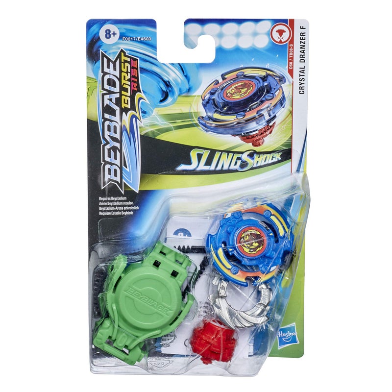Beyblade Burst Rise Slingshock Crystal Dranzer F Starter Pack - Right-Spin Battling Top Toy and Right/Left-Spin Launcher, Ages 8 and Up - Image 2