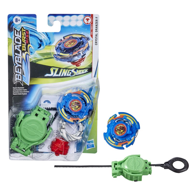 Beyblade Burst Rise Slingshock Crystal Dranzer F Starter Pack - Right-Spin Battling Top Toy and Right/Left-Spin Launcher, Ages 8 and Up - Image 3