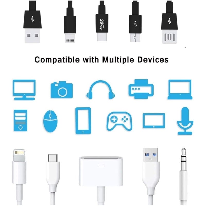 Like Star مجموعة واقي الكابلات ® – 2 لفائف كابل حلزونية + 4 قطع واقيات كابل ملونة لكابلات USB، الشاحن وسماعات الرأس – مجموعة منظم الأسلاك المضادة للتآكل للهاتف، الكمبيوتر، المنزل والمكتب (فراشة) - Image 4