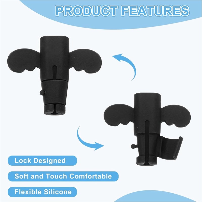 Like Star مجموعة واقي الكابلات ® – 2 لفائف كابل حلزونية + 4 قطع واقيات كابل ملونة لكابلات USB، الشاحن وسماعات الرأس – مجموعة منظم الأسلاك المضادة للتآكل للهاتف، الكمبيوتر، المنزل والمكتب (فراشة) - Image 2