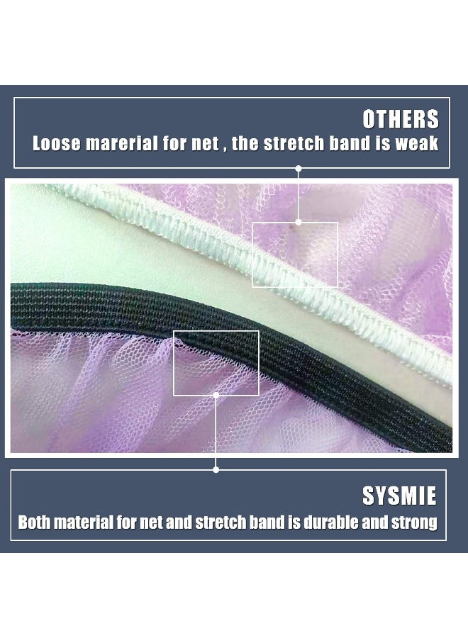 Sysmie Mosquito Net for Baby Car Seats, Infant Car Seat Insect Mesh Net, Breathable, Universal Fit for All Car Seats, Premium Quality: Machine Washable Durable & Long Lasting Infant Insect Netting (Purple) - Image 5