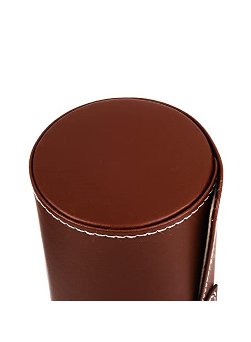 3 Slots Watch Roll Travel Case Chic Portable Vintage Leather Display Watch Storage Box with Slid in Out Watch Organizers Brown - Image 5