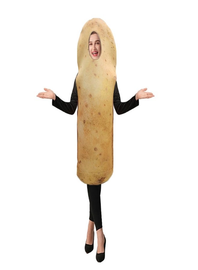 PGOND Vegetable Couple: Carrot Costume, Peanut And Eggplant-Pickle Couple Costume, Halloween Costume (Long Potato) - Image 1
