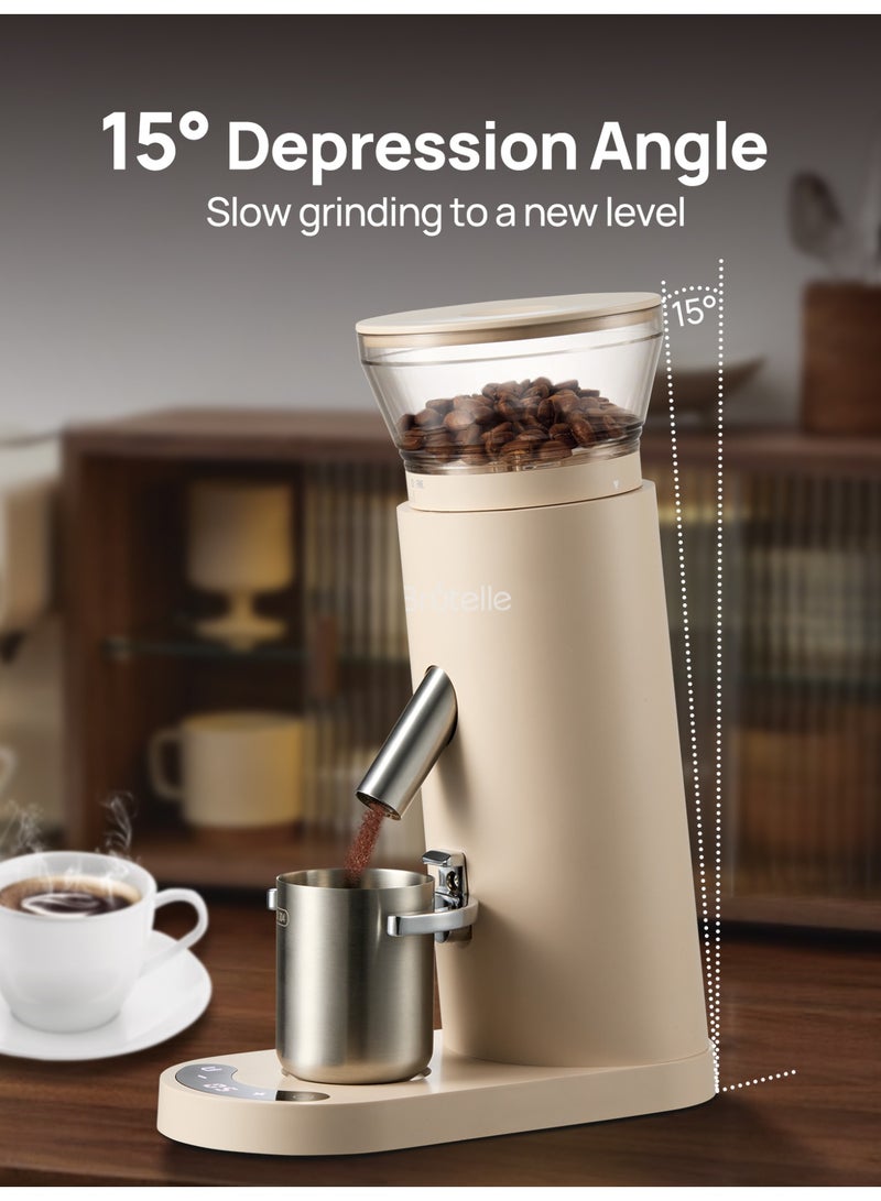 Brutelle Coffee Grinder Conical Burr Coffee Bean Grinder with 60 Adjustable Settings for V60 and 6-8 Cups for Home Office Coffee Corner - Image 2