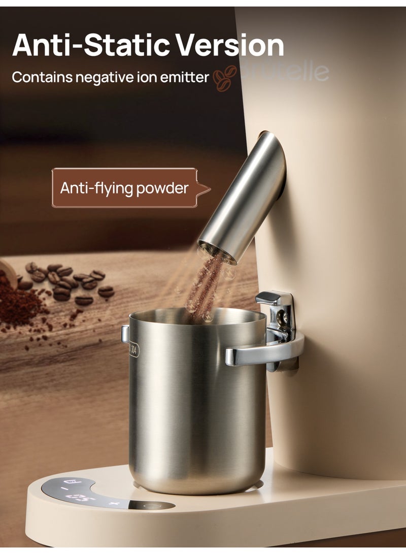 Brutelle Coffee Grinder Conical Burr Coffee Bean Grinder with 60 Adjustable Settings for V60 and 6-8 Cups for Home Office Coffee Corner - Image 4