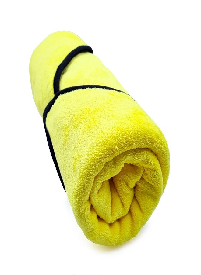 SOFTSPUN Microfiber Wipes Large Baby Towel 2 pc Yellow! Ultra Absorbent Super Soft & Comfortable Quick Drying for Men & Women Daily Use Extra Large Size Unisex.… - Image 2
