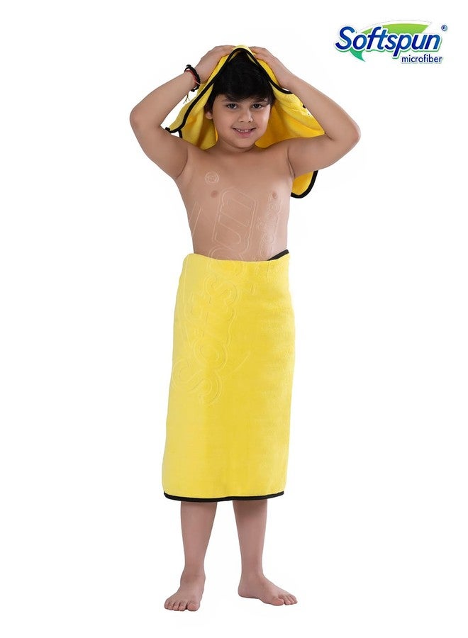 SOFTSPUN Microfiber Wipes Large Baby Towel 2 pc Yellow! Ultra Absorbent Super Soft & Comfortable Quick Drying for Men & Women Daily Use Extra Large Size Unisex.… - Image 5
