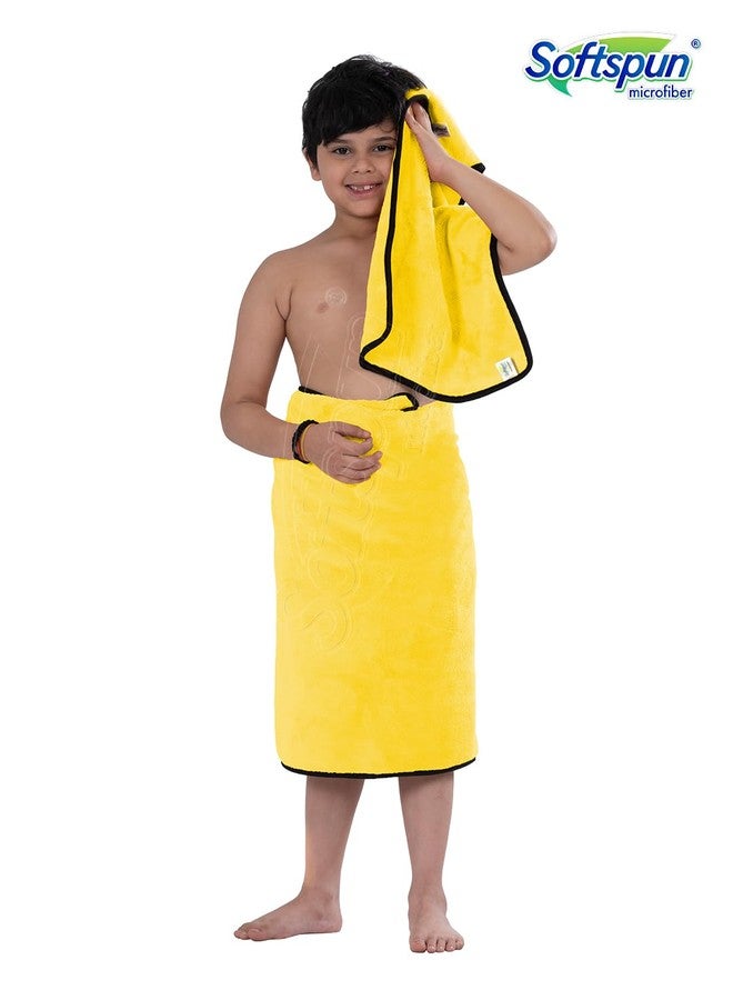 SOFTSPUN Microfiber Wipes Large Baby Towel 2 pc Yellow! Ultra Absorbent Super Soft & Comfortable Quick Drying for Men & Women Daily Use Extra Large Size Unisex.… - Image 4