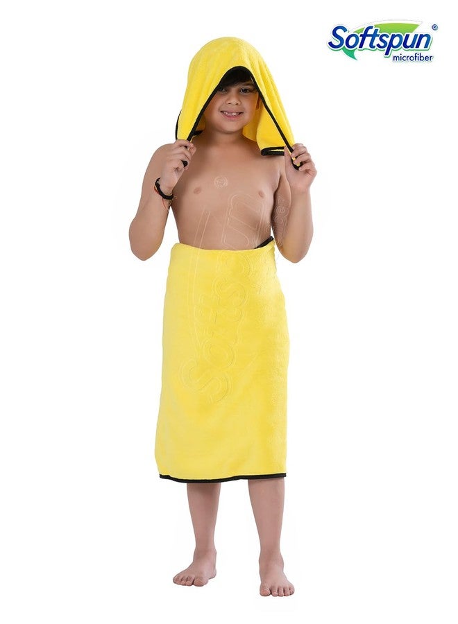 SOFTSPUN Microfiber Wipes Large Baby Towel 2 pc Yellow! Ultra Absorbent Super Soft & Comfortable Quick Drying for Men & Women Daily Use Extra Large Size Unisex.… - Image 3