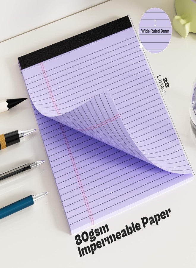 Nichela 2 Pack Legal Pads 8.5 x 11 Pink Note Pads 8.5 x 11 Purple Notepad 8.5 x 11 Perforated Writing Pads 8.5 x 11 Lined Paper Pads Wide Ruled Pad of Paper 30 Sheets Notebook for Study, To-Do Lists, Office - Image 4
