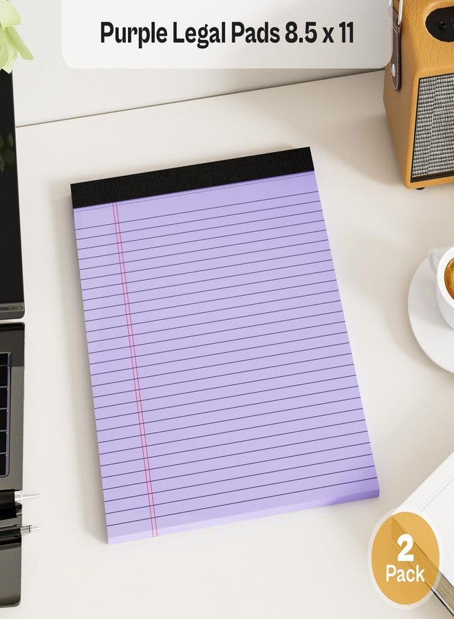 Nichela 2 Pack Legal Pads 8.5 x 11 Pink Note Pads 8.5 x 11 Purple Notepad 8.5 x 11 Perforated Writing Pads 8.5 x 11 Lined Paper Pads Wide Ruled Pad of Paper 30 Sheets Notebook for Study, To-Do Lists, Office - Image 5
