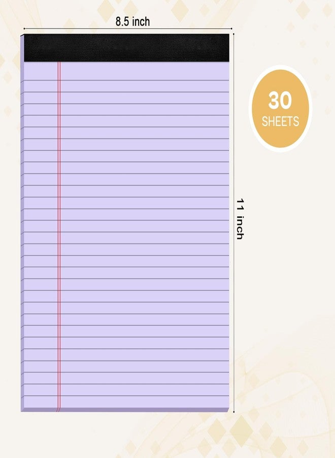 Nichela 2 Pack Legal Pads 8.5 x 11 Pink Note Pads 8.5 x 11 Purple Notepad 8.5 x 11 Perforated Writing Pads 8.5 x 11 Lined Paper Pads Wide Ruled Pad of Paper 30 Sheets Notebook for Study, To-Do Lists, Office - Image 2