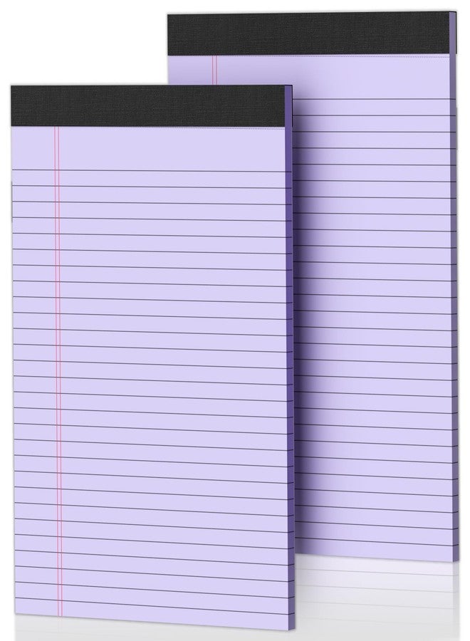 Nichela 2 Pack Legal Pads 8.5 x 11 Pink Note Pads 8.5 x 11 Purple Notepad 8.5 x 11 Perforated Writing Pads 8.5 x 11 Lined Paper Pads Wide Ruled Pad of Paper 30 Sheets Notebook for Study, To-Do Lists, Office - Image 1