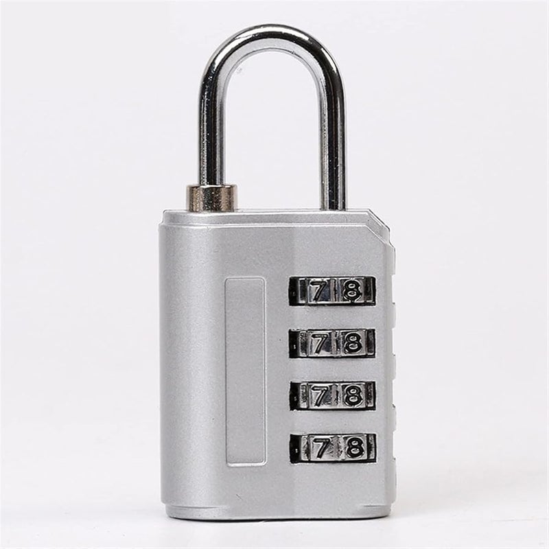 Black Aluminum Alloy 4 Digit Combination Padlock For Luggage Travel Suitcase - Image 5