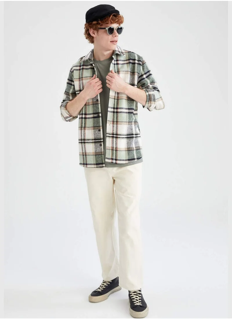 DeFacto Regular Fit Long Sleeve Check Print Shacket