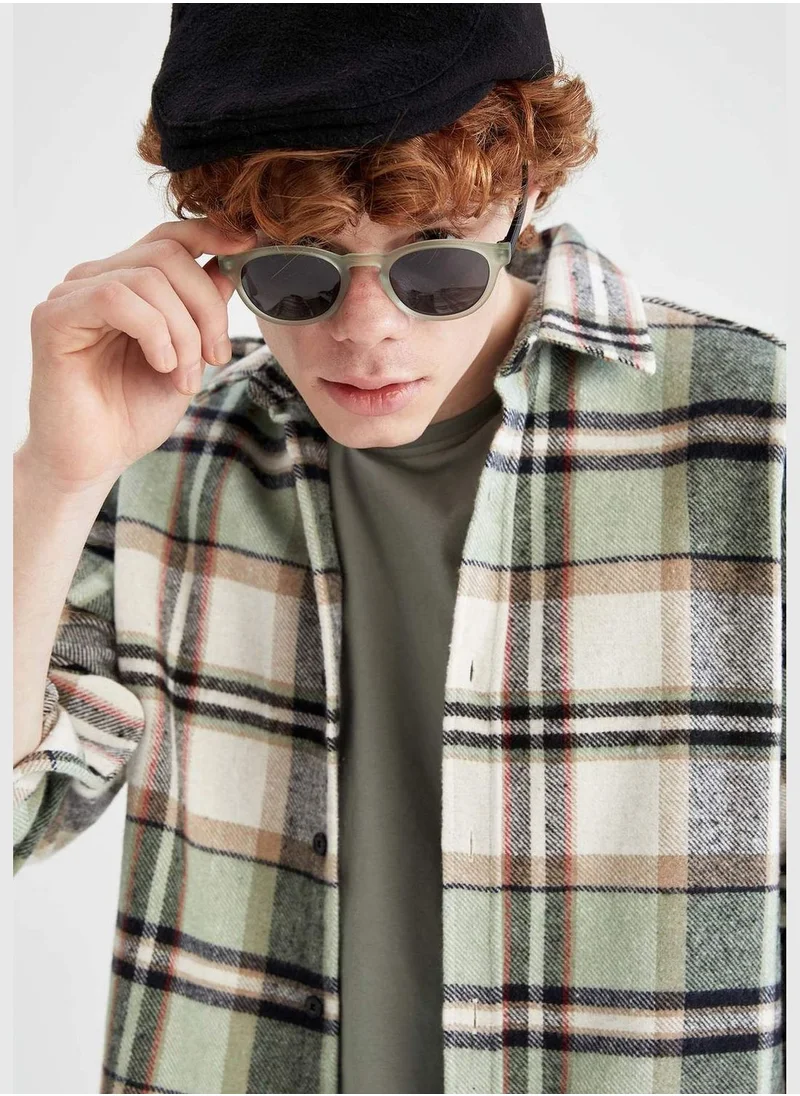 DeFacto Regular Fit Long Sleeve Check Print Shacket