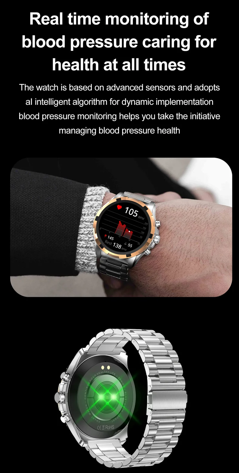 سفنتي فايف Smart Watch With Fitness And Bluetooth Call Features