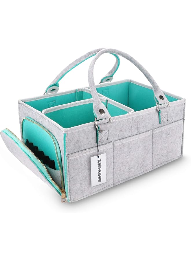erorex Baby Diaper Caddy Organizer For Boy Or Girl Large Nursery Storage Bin Basket Portable Holder Tote  - Image 1