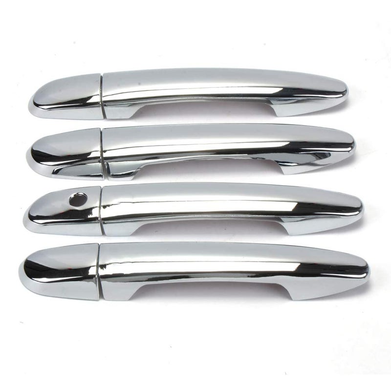 Dreamseek 8Pcs 4 Door Handle Cover Compatible with Mazda 2 3 6 CX3 CX5 CX9 2014 2015 2016 2017 2018 Triple Chrome Plated ABS Exterior Molding Protector Trim No Keyless Hole