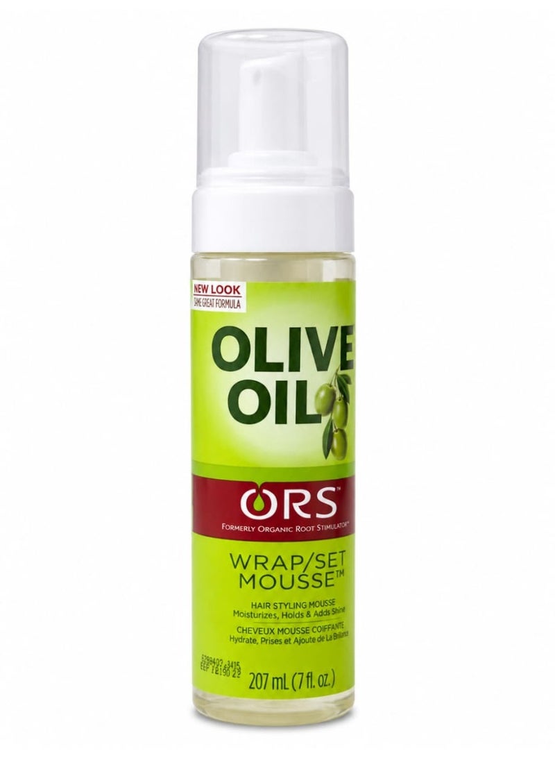 ORS Olive Oil Wrap/Set Mousse For Hold & Shine, 207ml - Image 1