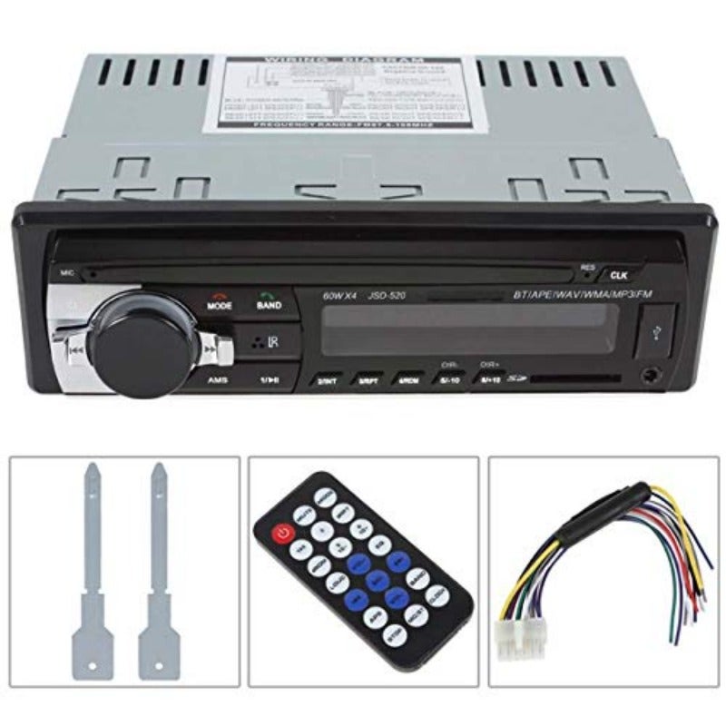 مشغل راديو ستيريو السيارة مع بلوتوث وهاتف AUX-IN و MP3 وإذاعة FM و USB 1 دين ريموت للتحكم في صوت السيارة 12 فولت - Image 5