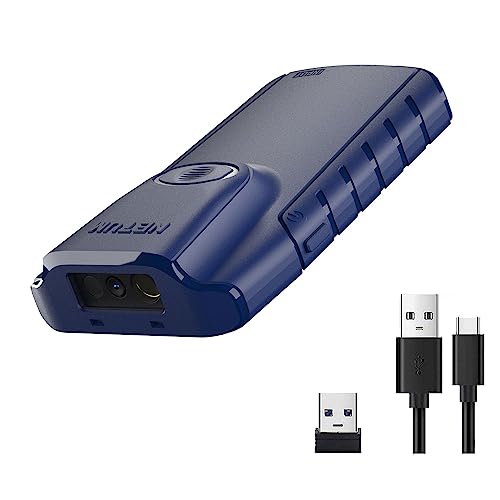 NETUM Bluetooth 2D Barcode Scanner 3in1 Small Portable QR Bar Code Reader Automatic Wireless Gun Scan Back Clip Work with Tablet iOS Android Windows MacOS for Warehouse Inventory POS 2D E950 - Image 1