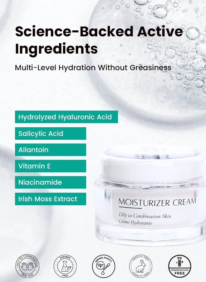 Solimar Paris Moisturiser Cream for Oily & Combination Skin – Oil-Free Hydrating Face Cream with Sebum Control to Reduce Shine and Keep Skin Balanced - Image 4