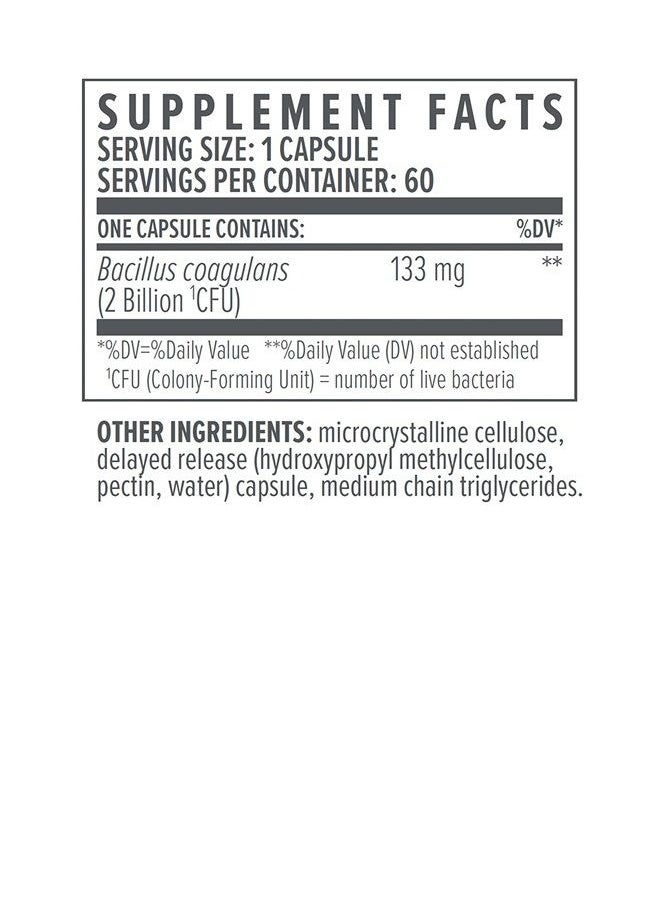 bioTE - Biote Nutraceuticals - BACILLUS COAGULANS - Gut + Digestive (60 Capsules) - Image 1