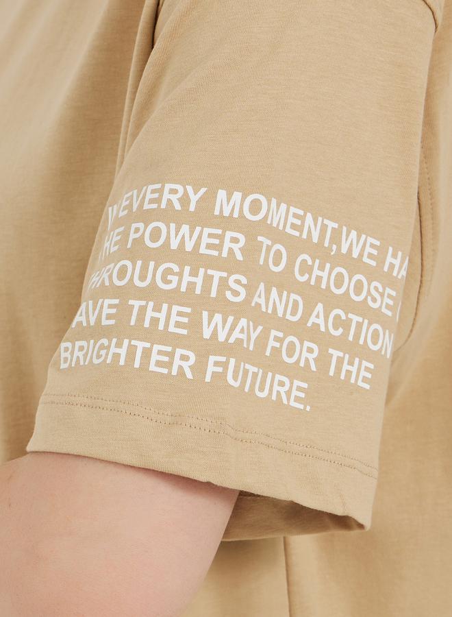 Styli Note To Self Slogan Oversized Longline T-Shirtâ€‹ - Image 3