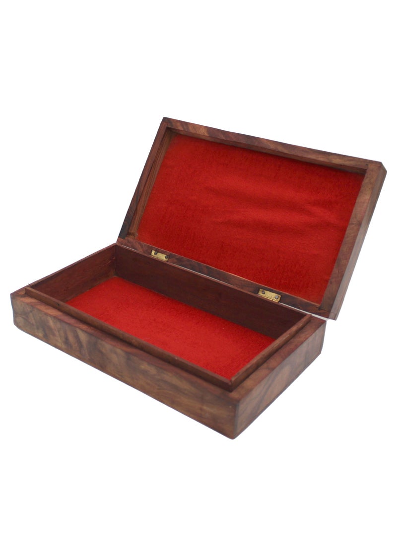 Antique Museum Wooden Box-brass-carving Work-mix Design 7 X 5 X 2.25 Inch  - Image 2