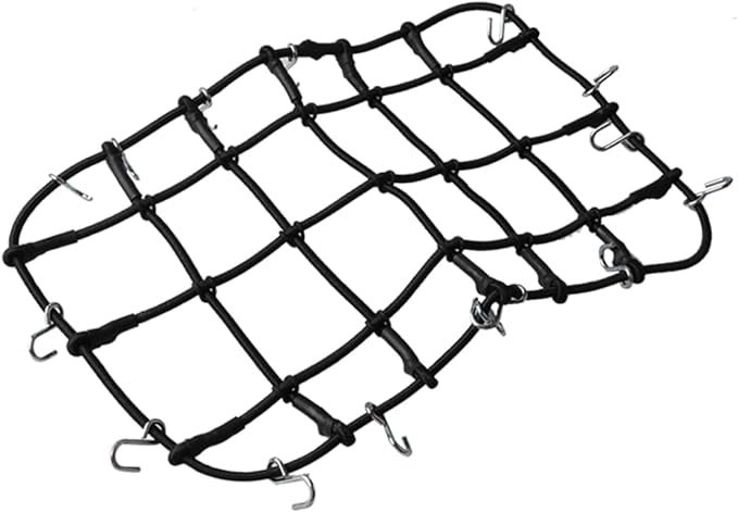 Black Car Roof Luggage Net Elastic Storage Hooks Cargo Organizer For Outdoor Adventures - Image 1