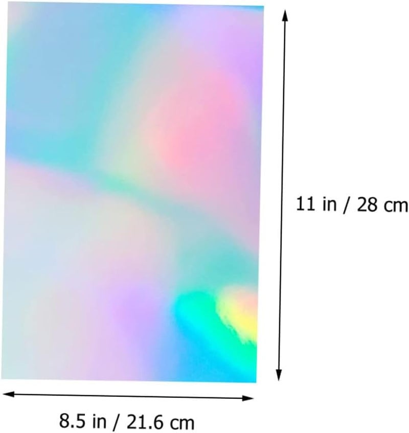 Generic Holographic Sticker Paper 20 Sheets Colorful Printable Transfer Film for DIY Mugs and Crafts Water-Resistant Decorative Paper for Custom Decals - Image 2