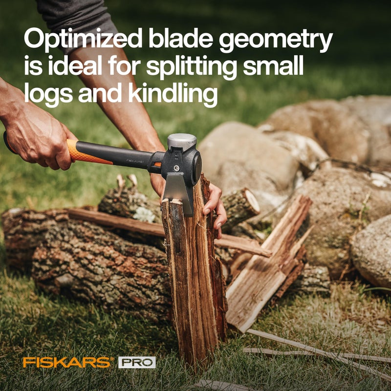 Fiskars Pro IsoCore Maul - 2.5-Pound Wood Splitter for Small Size Logs and Kindling with Shock-Absorbing Handle - Black/Orange - Image 4