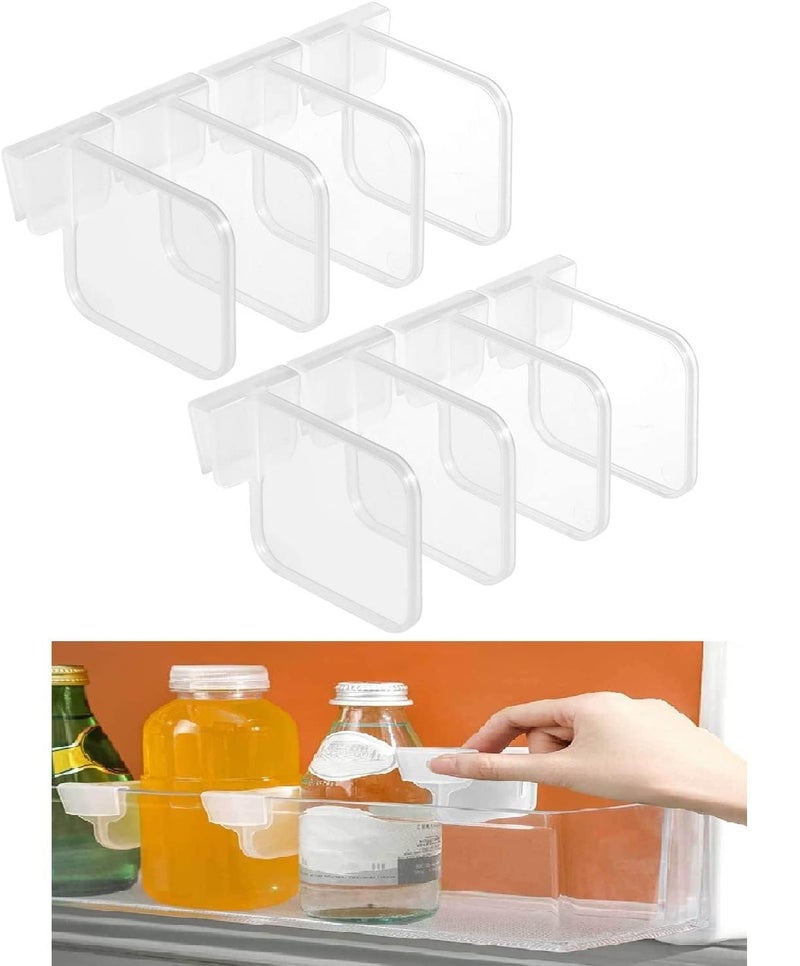 Blue Azure Blue Azure Plastic Storage Baskets Space allocator Refrigerator Organizer Bins partition Clip Fridge Storage Container Divider Portable Drawer separators Board Creative Bottle Can Divider - Image 1