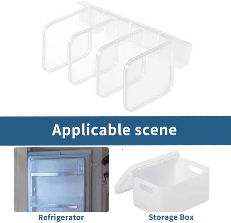 Blue Azure Blue Azure Plastic Storage Baskets Space allocator Refrigerator Organizer Bins partition Clip Fridge Storage Container Divider Portable Drawer separators Board Creative Bottle Can Divider - Image 3