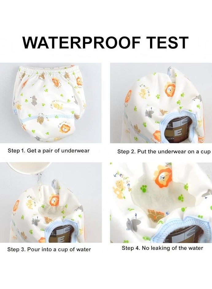 Cotton Training Pants for Baby, Reusable Leak Proof Bread Pants,Strong Urine Absorption,Breathable and Washable Underwear with Cute Tiger Pattern for Toddler Baby Boys Girls Potty Training - Image 5