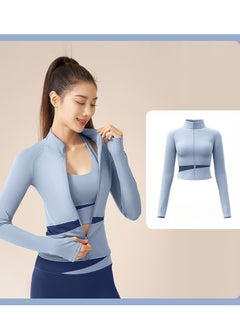 Generic Female Color Blocked High Neck Slimming And Elongated Yoga Suit  - Image 1