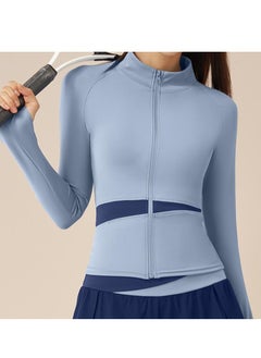 Generic Female Color Blocked High Neck Slimming And Elongated Yoga Suit  - Image 4