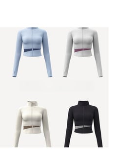 Generic Female Color Blocked High Neck Slimming And Elongated Yoga Suit  - Image 5