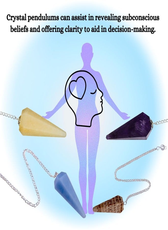 ANAYA AGATE Pack of 11 Crystal Pendulums Bulk Set with Pendulum Board - Wholesale Bulk Crystals - Wholesale Dowsing Pendulum Kit with Chakra Crystal, Divination Board & Natural Gemstone Healing - Image 5
