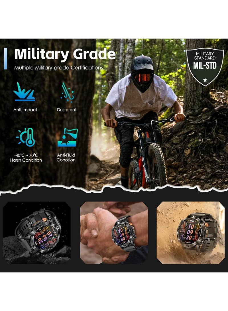 AROAQ Smart Watches for Men (Answer/Make Call) 1.32'' HD Business Sports Smartwatch with 110+ Sports Modes Heart Rate SpO2 Sleep Monitor Pedometer Calories Smart Watch for iPhone and Android - Image 2