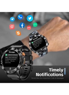 AROAQ Smart Watches for Men (Answer/Make Call) 1.32'' HD Business Sports Smartwatch with 110+ Sports Modes Heart Rate SpO2 Sleep Monitor Pedometer Calories Smart Watch for iPhone and Android  - Image 3