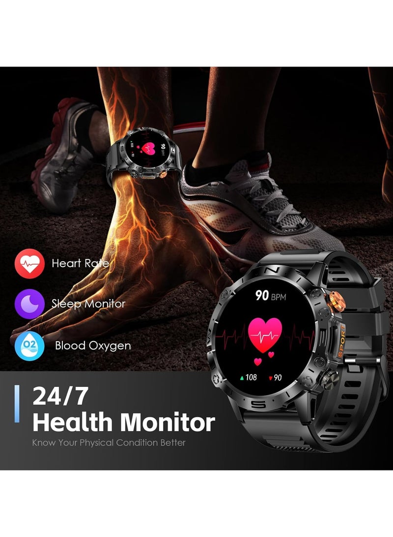 AROAQ Smart Watches for Men (Answer/Make Call) 1.32'' HD Business Sports Smartwatch with 110+ Sports Modes Heart Rate SpO2 Sleep Monitor Pedometer Calories Smart Watch for iPhone and Android - Image 5