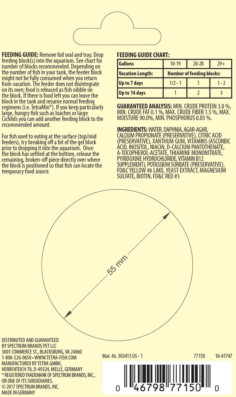 Tetra Weekend and Vacation Feeder Slow-Release Fish Food for Tropical Fish 1.06 Ounce (Pack of 1) - Image 2