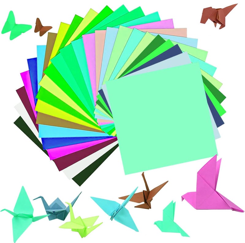 Hvogvok Origami , Colorful Square Origami, DIY Handmade Craft Paper, Origami Paper (10*10cm(100pcs)10-color) - Image 5