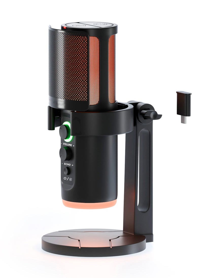 Joshberg Wired/Wireless Dual-mode Gaming Microphone For PC Computer Gaming USB Mic For Mac PS4 PS5 Condenser Mic With Quick Mute RGB Control For Recording Streaming Podcasting Podcasts Videos - Image 1