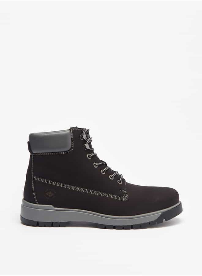 Lee Cooper Men's Solid Chukka Boots with Lace-Up Closure  - Image 3